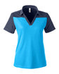 Core365 Ladies' Fusion ChromaSoft Colorblock Polo ELC BL/ CL NV HT OFFront