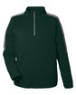 Core365 Men's Market Snag Protect Mesh Colorblock Quarter-Zip FOREST/CARBON OFFront