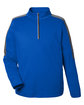 Core365 Men's Market Snag Protect Mesh Colorblock Quarter-Zip TRU ROYAL/ CRBN OFFront