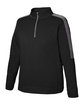 Core365 Men's Market Snag Protect Mesh Colorblock Quarter-Zip BLACK/CARBON OFQrt