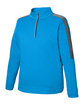 Core365 Men's Market Snag Protect Mesh Colorblock Quarter-Zip ELCTRC BLU/ CRBN OFQrt