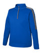 Core365 Men's Market Snag Protect Mesh Colorblock Quarter-Zip TRU ROYAL/ CRBN OFQrt