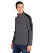 Core365 Men's Market Snag Protect Mesh Colorblock Quarter-Zip CARBON/BLACK ModelQrt