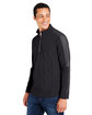 Core365 Men's Market Snag Protect Mesh Colorblock Quarter-Zip BLACK/CARBON ModelQrt