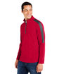 Core365 Men's Market Snag Protect Mesh Colorblock Quarter-Zip CLASSC RED/ CRBN ModelQrt