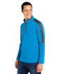 Core365 Men's Market Snag Protect Mesh Colorblock Quarter-Zip ELCTRC BLU/ CRBN ModelQrt