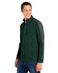 Core365 Men's Market Snag Protect Mesh Colorblock Quarter-Zip FOREST/CARBON ModelQrt