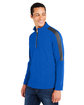 Core365 Men's Market Snag Protect Mesh Colorblock Quarter-Zip TRU ROYAL/ CRBN ModelQrt