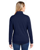 Core365 Ladies' Market Snag Protect Mesh Colorblock Quarter-Zip CLASSC NVY/ CRBN ModelBack