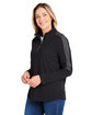 Core365 Ladies' Market Snag Protect Mesh Colorblock Quarter-Zip BLACK/CARBON ModelQrt