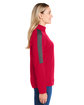 Core365 Ladies' Market Snag Protect Mesh Colorblock Quarter-Zip CLASSC RED/ CRBN ModelSide