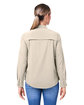 Core365 Ladies' Ultra UVP Long-Sleeve Marina Shirt STONE ModelBack