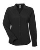 Core365 Ladies' Ultra UVP Long-Sleeve Marina Shirt BLACK OFFront