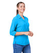 Core365 Ladies' Ultra UVP Long-Sleeve Marina Shirt ELECTRIC BLUE ModelQrt