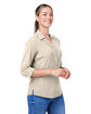 Core365 Ladies' Ultra UVP Long-Sleeve Marina Shirt STONE ModelQrt