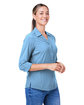 Core365 Ladies' Ultra UVP Long-Sleeve Marina Shirt COLUMBIA BLUE ModelQrt