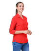 Core365 Ladies' Ultra UVP Long-Sleeve Marina Shirt MARINA RED ModelQrt