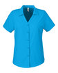 Core365 Ladies' Ultra UVP Marina Shirt ELECTRIC BLUE OFFront