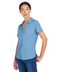 Core365 Ladies' Ultra UVP Marina Shirt COLUMBIA BLUE ModelQrt