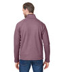 Core365 Men's Venture Heathered Stripe Full-Zip BURGUNDY/WHITE ModelBack