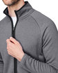 Core365 Men's Venture Heathered Stripe Full-Zip BLACK/WHITE FlatBack