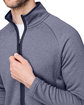 Core365 Men's Venture Heathered Stripe Full-Zip CLSC NAVY/ WHITE FlatBack