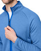 Core365 Men's Venture Heathered Stripe Full-Zip TRUE ROYAL/WHITE FlatBack