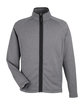 Core365 Men's Venture Heathered Stripe Full-Zip BLACK/WHITE OFFront