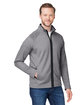 Core365 Men's Venture Heathered Stripe Full-Zip BLACK/WHITE ModelQrt