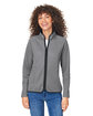 Core365 Ladies' Venture Heathered Stripe Full-Zip  