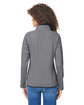 Core365 Ladies' Venture Heathered Stripe Full-Zip BLACK/WHITE ModelBack