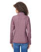 Core365 Ladies' Venture Heathered Stripe Full-Zip BURGUNDY/WHITE ModelBack