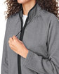 Core365 Ladies' Venture Heathered Stripe Full-Zip BLACK/WHITE FlatBack