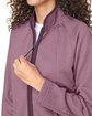 Core365 Ladies' Venture Heathered Stripe Full-Zip BURGUNDY/WHITE FlatBack