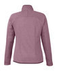 Core365 Ladies' Venture Heathered Stripe Full-Zip BURGUNDY/WHITE OFBack