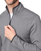 Core365 Men's Venture Heathered Stripe Quarter-Zip BLACK/WHITE FlatBack