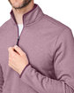 Core365 Men's Venture Heathered Stripe Quarter-Zip BURGUNDY/WHITE FlatBack