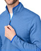 Core365 Men's Venture Heathered Stripe Quarter-Zip TRUE ROYAL/WHITE FlatBack