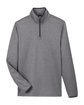 Core365 Men's Venture Heathered Stripe Quarter-Zip BLACK/WHITE FlatFront