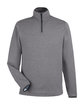 Core365 Men's Venture Heathered Stripe Quarter-Zip BLACK/WHITE OFFront