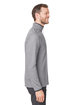 Core365 Men's Venture Heathered Stripe Quarter-Zip BLACK/WHITE ModelSide