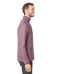 Core365 Men's Venture Heathered Stripe Quarter-Zip BURGUNDY/WHITE ModelSide