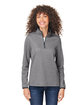 Core365 Ladies' Venture Heathered Stripe Quarter-Zip  