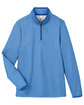 Core365 Ladies' Venture Heathered Stripe Quarter-Zip TRUE ROYAL/WHITE FlatFront