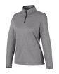 Core365 Ladies' Venture Heathered Stripe Quarter-Zip BLACK/WHITE OFQrt