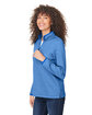 Core365 Ladies' Venture Heathered Stripe Quarter-Zip TRUE ROYAL/WHITE ModelQrt