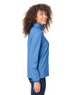 Core365 Ladies' Venture Heathered Stripe Quarter-Zip TRUE ROYAL/WHITE ModelSide