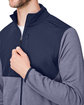 Core365 Men's Venture Heathered Stripe Hybrid Jacket CLSC NAVY/ WHITE FlatBack