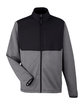 Core365 Men's Venture Heathered Stripe Hybrid Jacket BLACK/WHITE OFFront