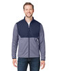 Core365 Men's Venture Heathered Stripe Hybrid Jacket  